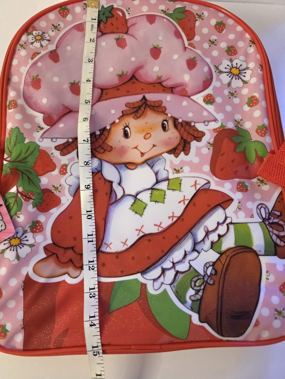 NWT - Strawberry Shortcake Print 16" Backpack W/Lunch Bag -School, Daycare, Work - Picture 6 of 9